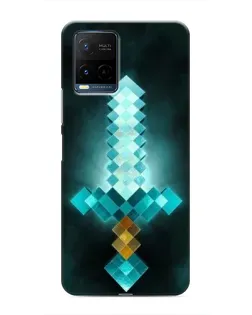 Чехол для Vivo Y21 / Y21s с картинкой «Алмазный меч неон»