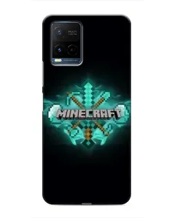 Чехол для Vivo Y21 / Y21s с картинкой «Minecraft Diamond лого»
