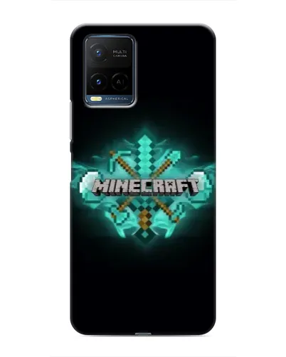 Чехол для Vivo Y21 / Y21s с картинкой «Minecraft Diamond лого»