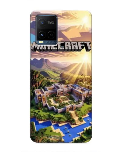 Чехол для Vivo Y21 / Y21s с картинкой «Minecraft панорама»
