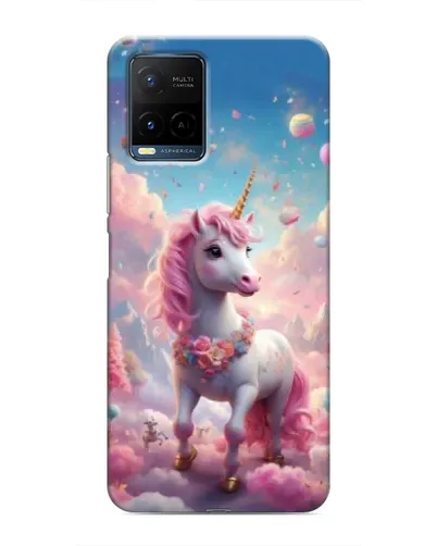 Чехол для Vivo Y21 / Y21s с картинкой «Единорог среди облаков»
