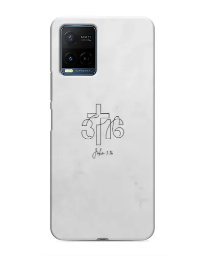 Чехол для Vivo Y21 / Y21s с картинкой «Иоанна 3:16 Крест»