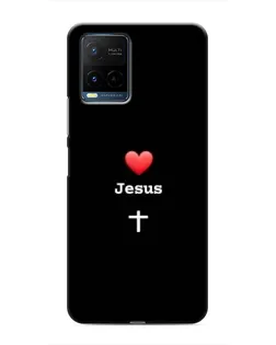Чехол для Vivo Y21 / Y21s с картинкой «Сердце - Jesus»