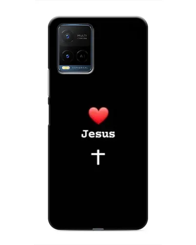 Чехол для Vivo Y21 / Y21s с картинкой «Сердце - Jesus»