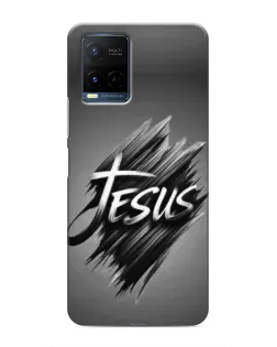 Чехол для Vivo Y21 / Y21s с картинкой «Надпись Jesus Graffiti»