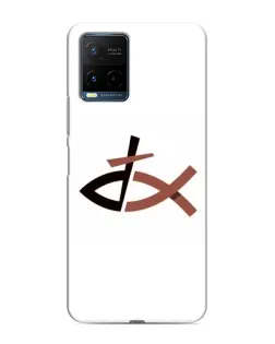 Чехол для Vivo Y21 / Y21s с картинкой «Рыба и крест»