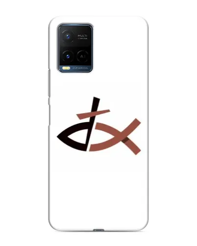 Чехол для Vivo Y21 / Y21s с картинкой «Рыба и крест»