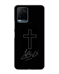 Чехол для Vivo Y21 / Y21s с картинкой «Графический крест Jesus»