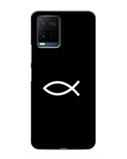 Чехол для Vivo Y21 / Y21s с картинкой «Символ рыбы Jesus»