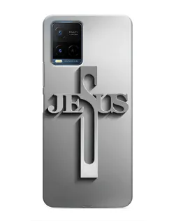 Чехол для Vivo Y21 / Y21s с картинкой «Металлический крест Jesus»