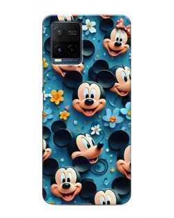 Чехол для Vivo Y21 / Y21s с картинкой «Паттерн Микки и Минни»
