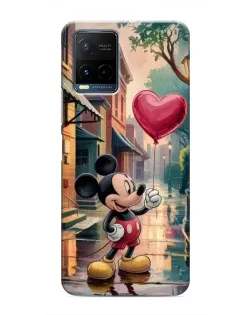 Чехол для Vivo Y21 / Y21s с картинкой «Микки и шарик-сердце»