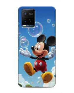 Чехол для Vivo Y21 / Y21s с картинкой «Mickey и мыльные пузыри»