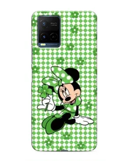 Чехол для Vivo Y21 / Y21s с картинкой «Mickey в клетку»