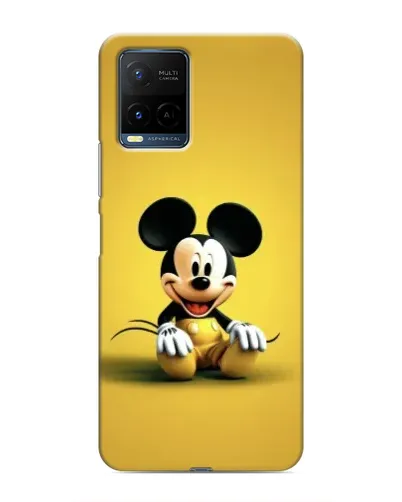 Чехол для Vivo Y21 / Y21s с картинкой «Микки на желтом»