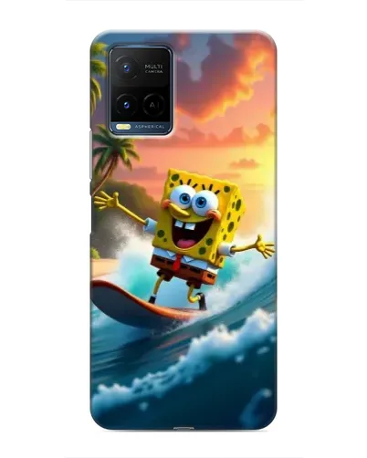 Чехол для Vivo Y21 / Y21s с картинкой «Губка Боб серфингист» Чехол для Vivo Y21 / Y21s с картинкой «Губка Боб серфингист»