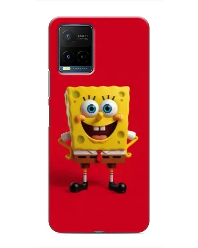 Чехол для Vivo Y21 / Y21s с картинкой «Спанч Боб на красном» Чехол для Vivo Y21 / Y21s с картинкой «Спанч Боб на красном»
