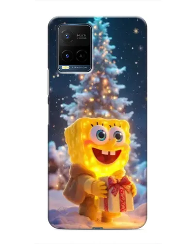 Чехол для Vivo Y21 / Y21s с картинкой «Рождественский Спанч Боб» Чехол для Vivo Y21 / Y21s с картинкой «Рождественский Спанч Боб»