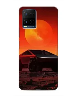 Чехол для Vivo Y21 / Y21s с картинкой «Cybertruck на Марсе»