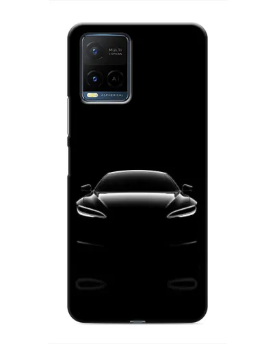 Чехол для Vivo Y21 / Y21s с картинкой «Силуэт Tesla Night»