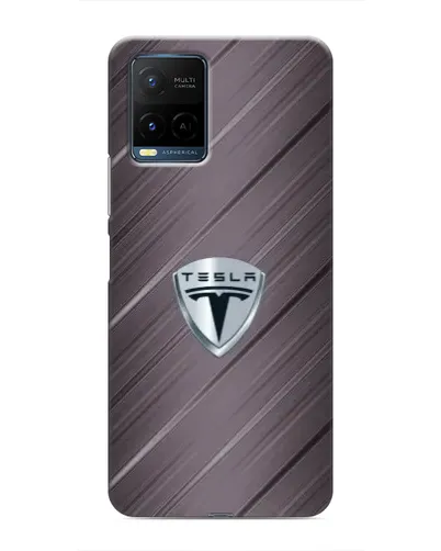 Чехол для Vivo Y21 / Y21s с картинкой «Металлическая текстура Tesla»
