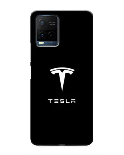 Чехол для Vivo Y21 / Y21s с картинкой «Tesla White Logo»