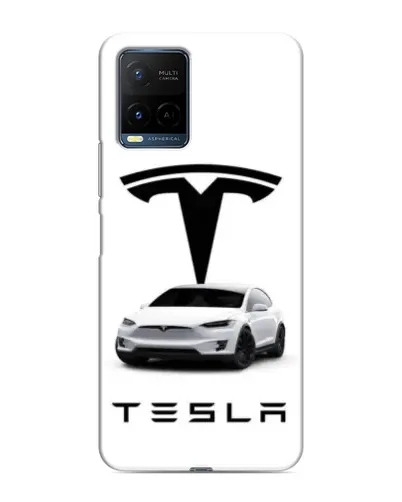 Чехол для Vivo Y21 / Y21s с картинкой «Tesla White Style»