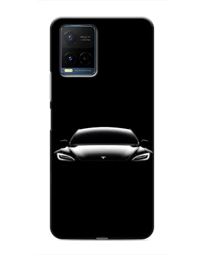 Чехол для Vivo Y21 / Y21s с картинкой «Фары Tesla Night»