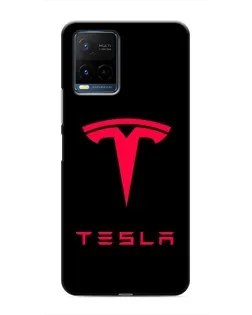 Чехол для Vivo Y21 / Y21s с картинкой «Tesla Red Logo»
