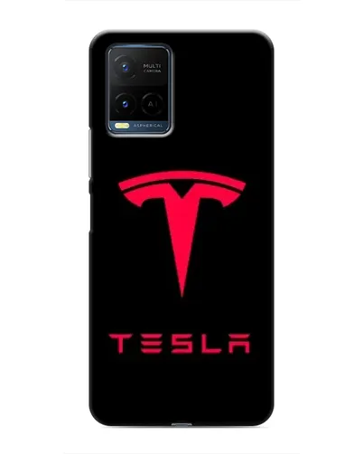 Чехол для Vivo Y21 / Y21s с картинкой «Tesla Red Logo»