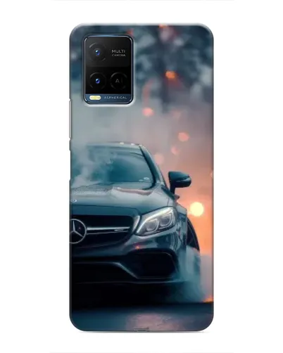 Чехол для Vivo Y21 / Y21s с картинкой «Mercedes — ночной город»