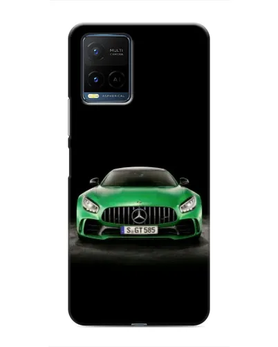 Чехол для Vivo Y21 / Y21s с картинкой «Mercedes — неоновый лого»