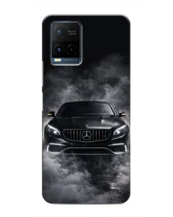 Чехол для Vivo Y21 / Y21s с картинкой «Mercedes в дыму»