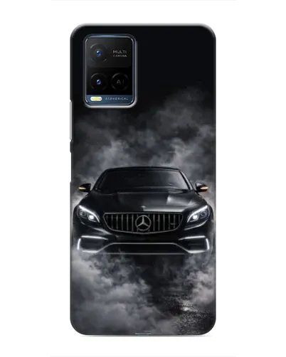 Чехол для Vivo Y21 / Y21s с картинкой «Mercedes в дыму»