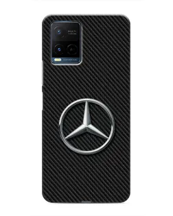 Чехол для Vivo Y21 / Y21s с картинкой «Карбоновый Mercedes стиль»