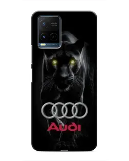 Чехол для Vivo Y21 / Y21s с картинкой «Пантера и Audi»
