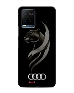 Чехол для Vivo Y21 / Y21s с картинкой «Графика — пантера и Audi»
