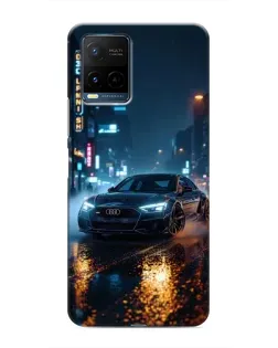 Чехол для Vivo Y21 / Y21s с картинкой «Ночной город и Audi»