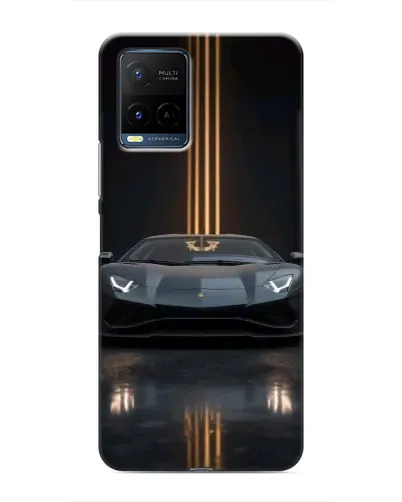 Чехол для Vivo Y21 / Y21s с картинкой «Lamborghini золотые линии»