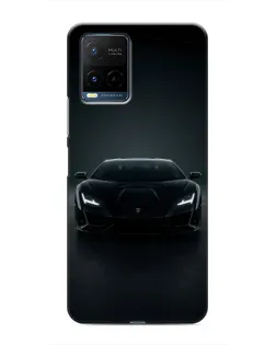 Чехол для Vivo Y21 / Y21s с картинкой «Черный Lamborghini Aventador»