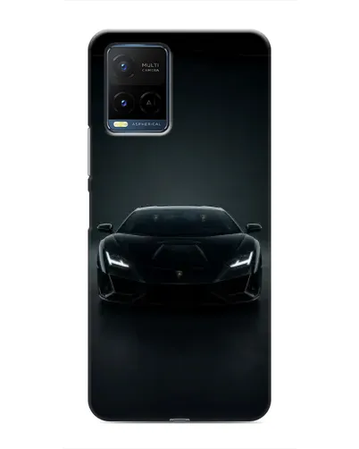 Чехол для Vivo Y21 / Y21s с картинкой «Черный Lamborghini Aventador»