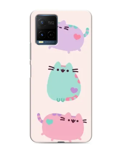 Чехол для Vivo Y21 / Y21s с картинкой «Pusheen трио» Чехол для Vivo Y21 / Y21s с картинкой «Pusheen трио»