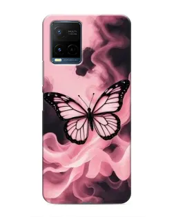 Чехол для Vivo Y21 / Y21s с картинкой «Бабочка в дыму»