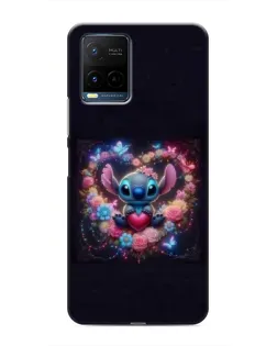 Чехол для Vivo Y21 / Y21s с картинкой «Stitch в цветах» Чехол для Vivo Y21 / Y21s с картинкой «Stitch в цветах»