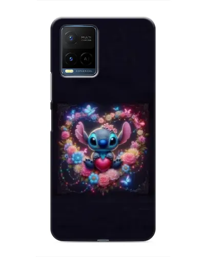 Чехол для Vivo Y21 / Y21s с картинкой «Stitch в цветах» Чехол для Vivo Y21 / Y21s с картинкой «Stitch в цветах»