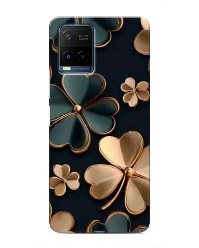Чехол для Vivo Y21 / Y21s с картинкой «Клевер в золоте»