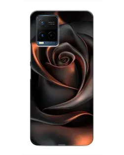 Чехол для Vivo Y21 / Y21s с картинкой «Шелковая черная роза»