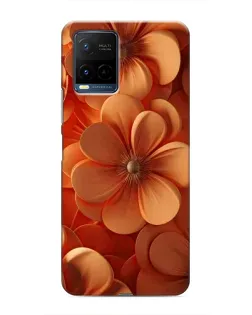 Чехол для Vivo Y21 / Y21s с картинкой «Оранжевый макро цветок»