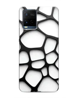 Чехол для Vivo Y21 / Y21s с картинкой «Белая объемная сетка» Чехол для Vivo Y21 / Y21s с картинкой «Белая объемная сетка»