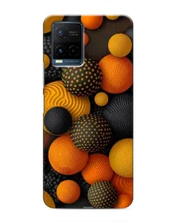 Чехол для Vivo Y21 / Y21s с картинкой «Объемные оранжевые сферы»
